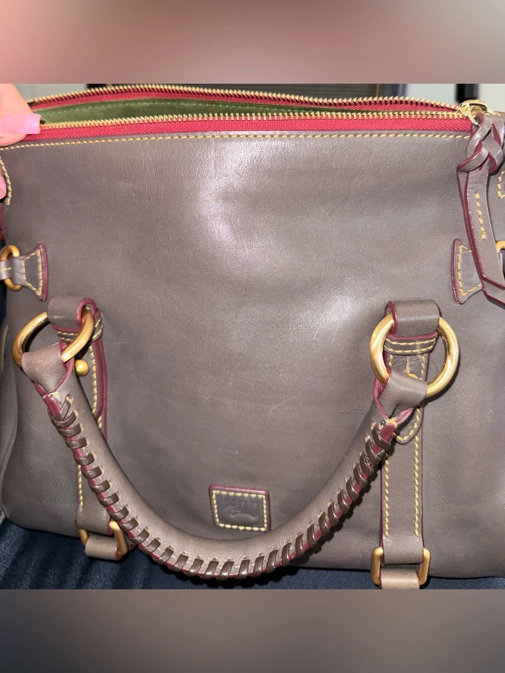 Dooney & Bourke Large Florentine Satchel in Slate